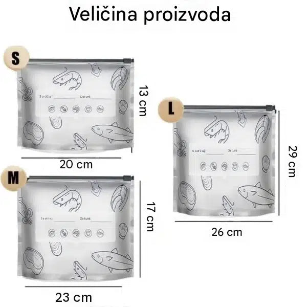 Višekratne aluminijumske kesice za čuvanje hrane – 10 komada