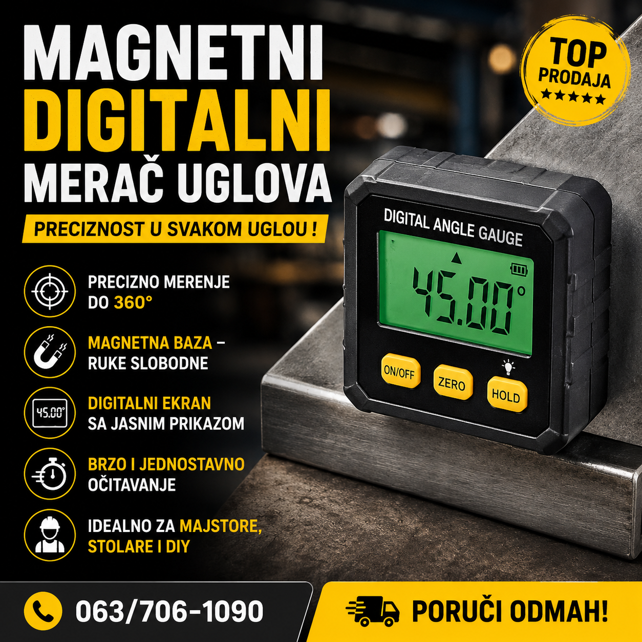 Magnetni Digitalni Merač Uglova | DIGIVAGA