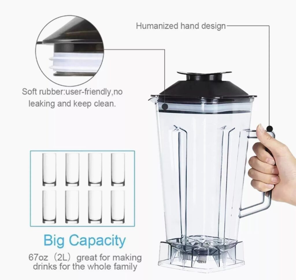 Profesionalni blender 4500W - 2 posude