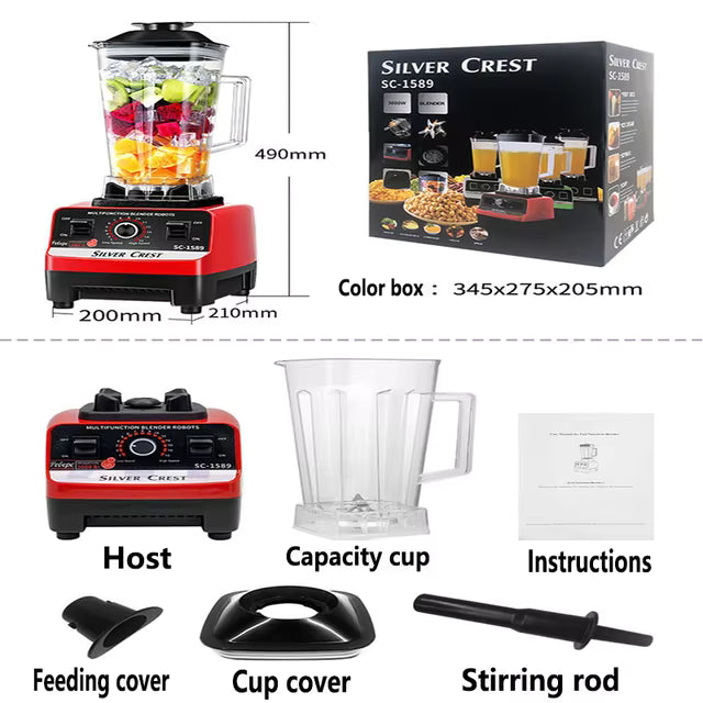 Profesionalni blender 4500W - 2 posude