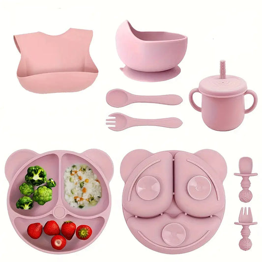 Silikonski set za hranjenje beba - 8 delova